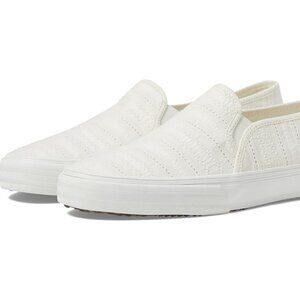 Keds Double Decker White Eyelet Slip on Shoes Sz 7